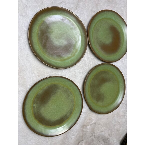 Frankoma Prairie green wagon wheel play lot of 4 - Picture 2 of 5